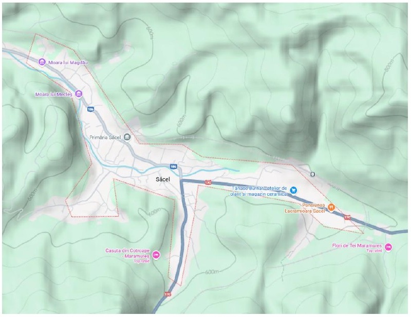 Figure 1 - Sacel. Mountains and water.